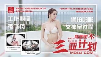  PMD003.陈圆圆.三亚企划EP02.工作期间被下药.偷拍啪啪女神全过程.蜜桃影像传媒